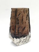 A Whitefriars coffin bark vase designed by Geoffrey Baxter,