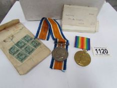 2 WW1 medals awarded to S4-157762 Pte. E Willson A.S.C.