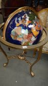 A large precious stone globe