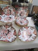 10 pieces of Royal Crown Derby Imari King's pattern including comport