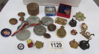 A mixed lot of medal and badges