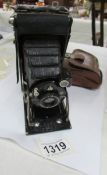 A Voigtlander 1:9 concertina camera with case