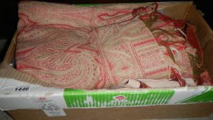 a box of tapestries,