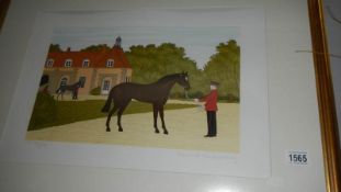 A signed French artist proof limited edition lithograph 29/32 entitled 'The Guardsman' by Vincent