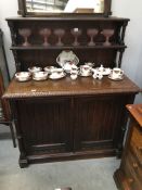 An oak buffet sideboard