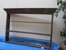 A period oak plate rack