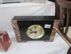 A French marble clock,