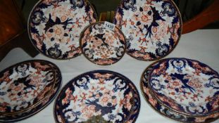 15 pieces of Royal Crown Derby Kings pattern china (wear to gilding)