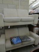 2 cream 2 seat sofa's