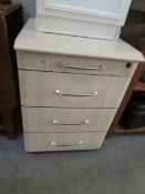 A 4 drawer office chest with key