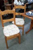 A set of 4 dining chairs