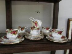 An 18 piece Royal Albert Old Country Roses tea set