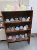 A quantity of new glass lampshades