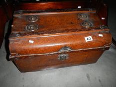 A small tin trunk