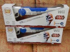 2 boxed Nintendo Wii Star Wars Clone Trooper Blasters