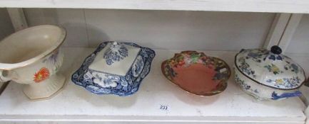 2 tureens and 2 other items by Arthur Wood and Royal Winton