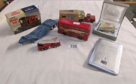 A mixed lot including lighter, cigarette case,