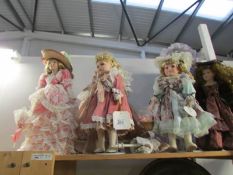 6 porcelain dolls