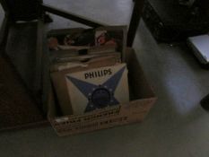 A box of 78 rpm records