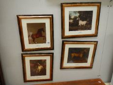 4 framed and glazed horse prints