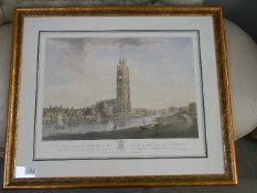 A framed and glazed print of Boston