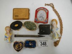 A mixed lot including trinket boxes,