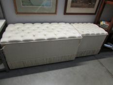 An ottoman and a storage stool a/f