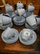Approximately 80 pieces of 1950's/60's blue teaware