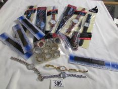 A quantity of wrist watches and straps