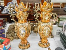 A pair of European vases,