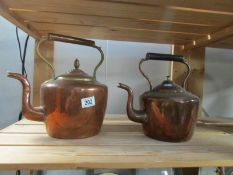 2 copper kettles