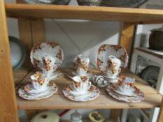 30 pieces of early 20th century Melba china tea ware and an Aynsley posy