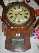 A good old mahogany wall clock