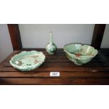 3 oriental pottery items