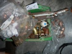 A quantity of copper plumbing items