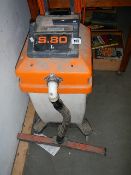 An industrial floor washer