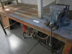 A metal work bench