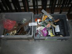 2 Boxes of assorted metal ware