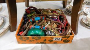 A box of costume jewellery