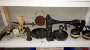 An interesting collection of miscellaneous including bronze, treen & tribal etc.