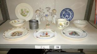 A quantity of miscellaneous including Wedgwood Peter rabbit & Bunnykins plates etc.