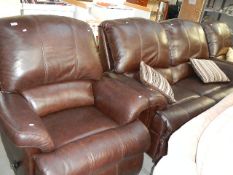 A 3 piece leather suite