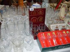 A quantity of boxed and unboxed glass