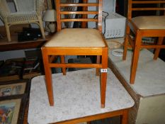 A retro table and 2 chairs