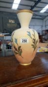 A Victorian hand painted stoneware vase