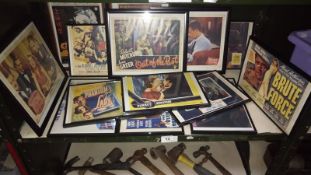 A quantity of framed & glazed film posters