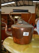 An old Victorian copper kettle