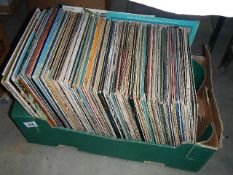 A large box of LP records