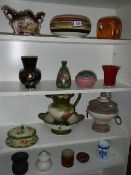 4 shelves of china