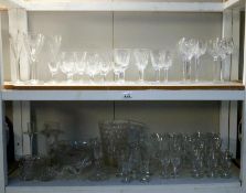 2 shelves of glassware